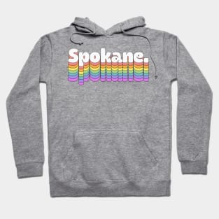 Spokane \\// Retro Typography Design Hoodie